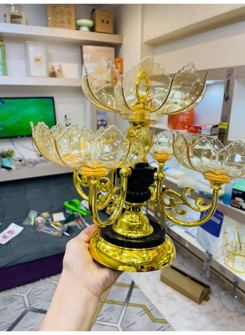 طبق تسالي 5 خانه  استمتع بتقديم الفواكه والمكسرات مع طبق عملي بـ5 أقسام منفصلة، تصميم أنيق ومتين ينظم سفرتك ويضيف لمسة راقية لأي مناسبة أو ضيافة - Image 4